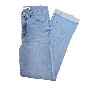 DKNY Jeans Womens Size 8/29 Light Wash High Rise Straight Leg Denim Cuffed Hem S